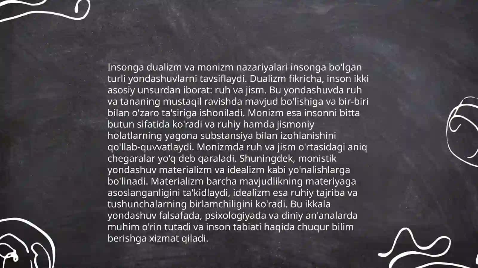 Dualizm va Monizm insonni tushunishga ta'siri 4