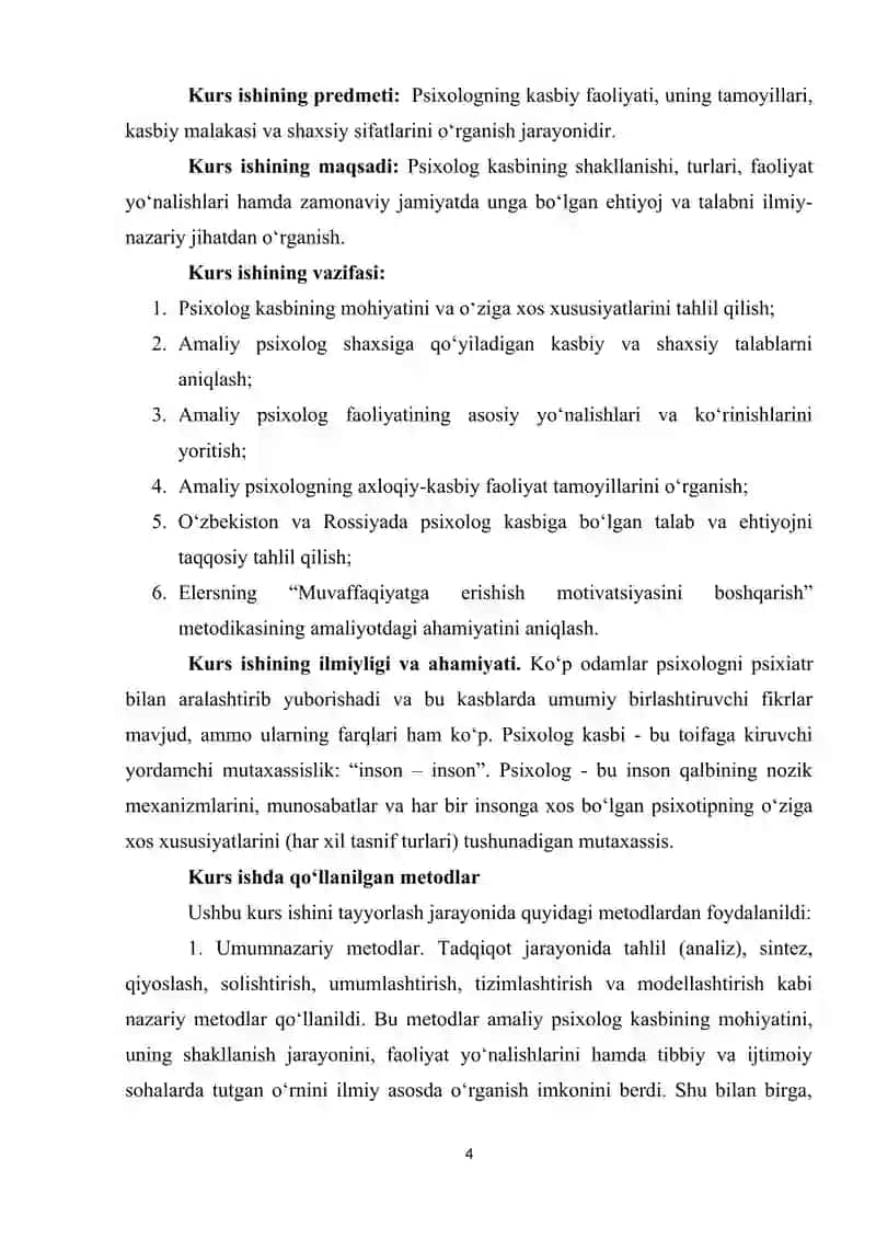 "Psixologiya (Amaliy psixologiya)" 4