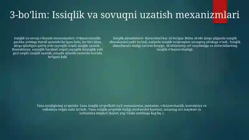Issiqlik Va Sovuqlik O'Tkazuvchan Moddalar 4