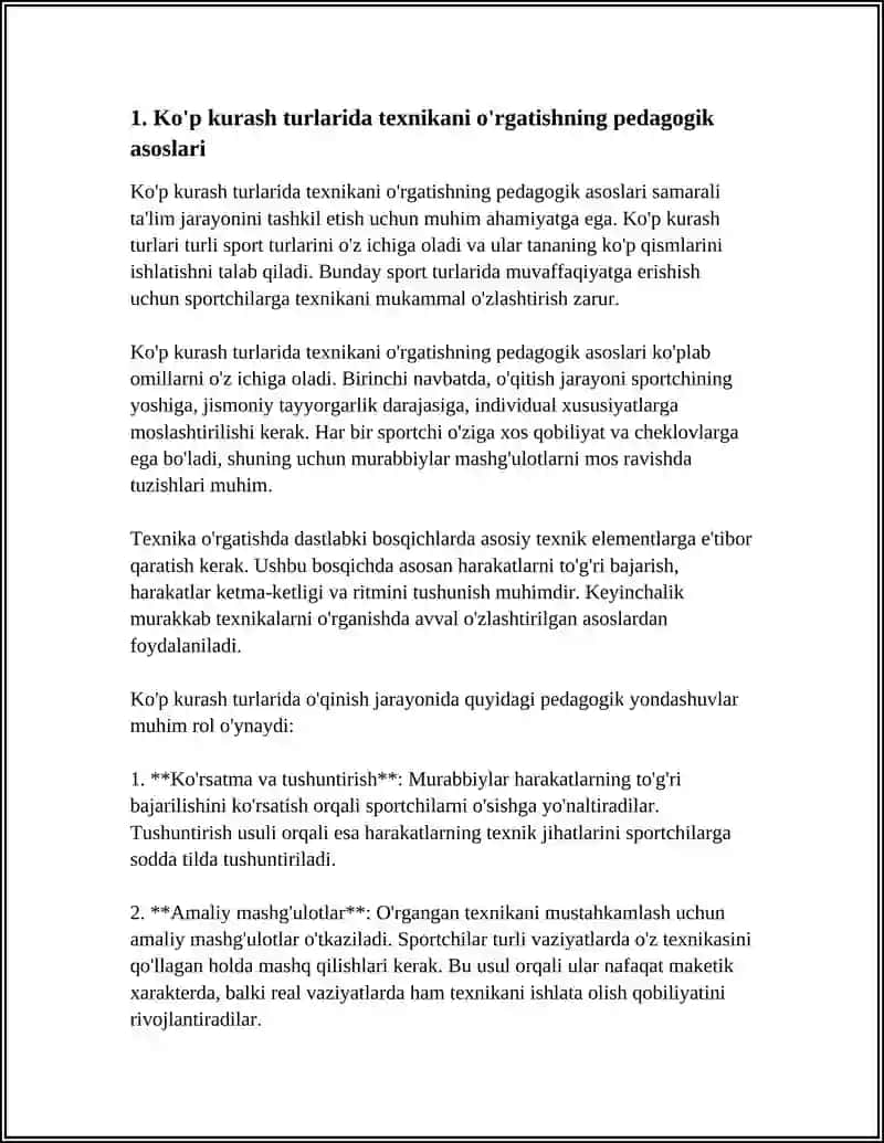 KOʻP KURASH TURLARI TEXNIKASINI OʻRGATISH METODIKASI 4
