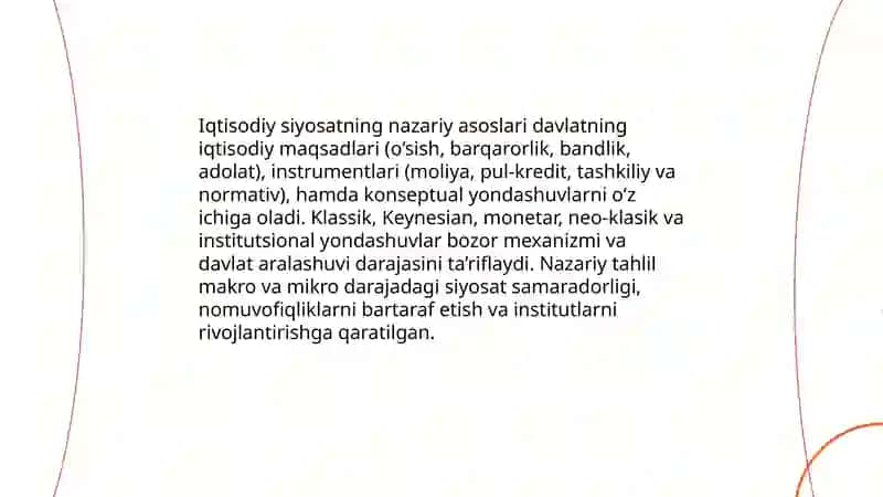Iqtisodiy siyosatga kirish 4
