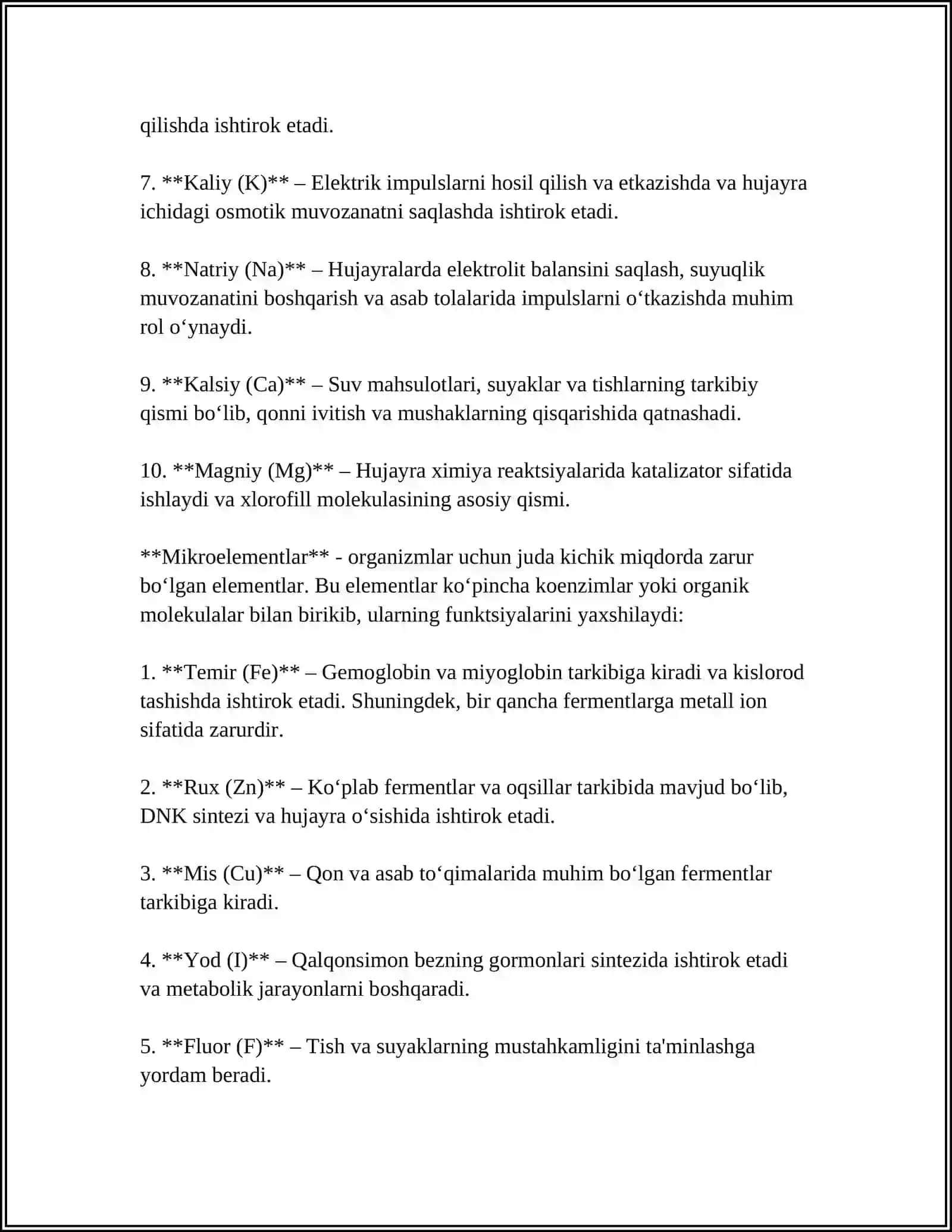 BIOGEN ELEMENTLAR KIMYOSI 4