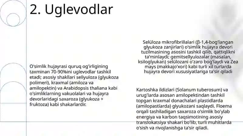 O'simlik hujayralarining kimyoviy tarkibi 4