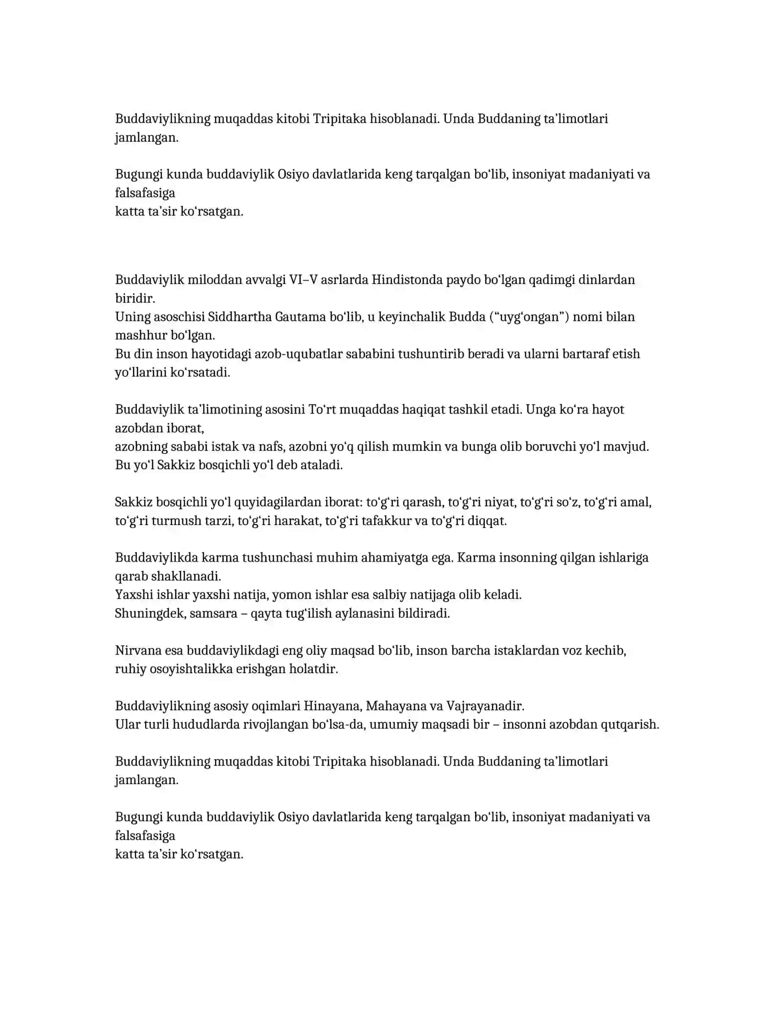 BUDDAVIYLIK DINI (10 BETLIK REFERAT) 4