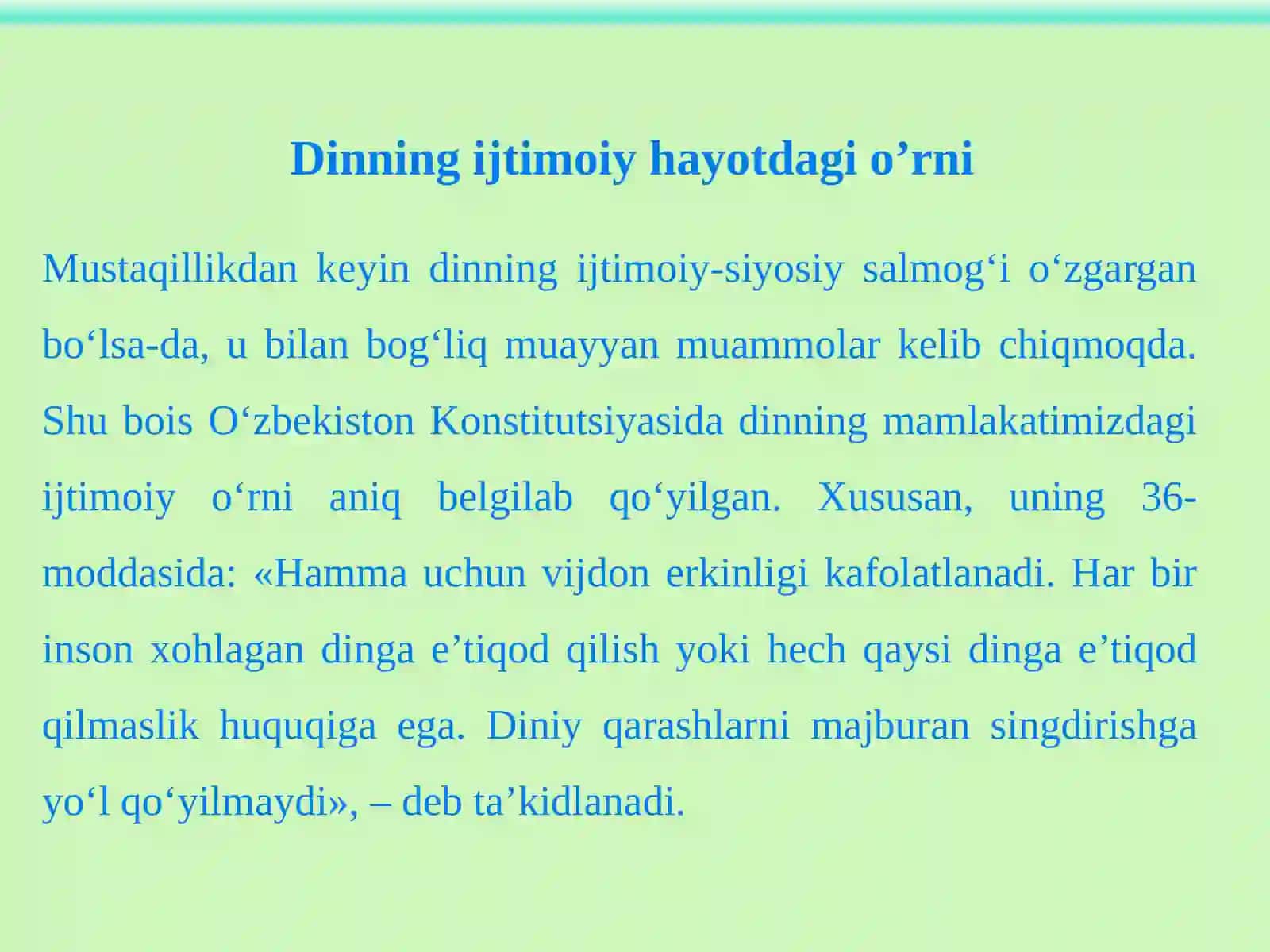 Dinning ijtimoiy vazifalari 4