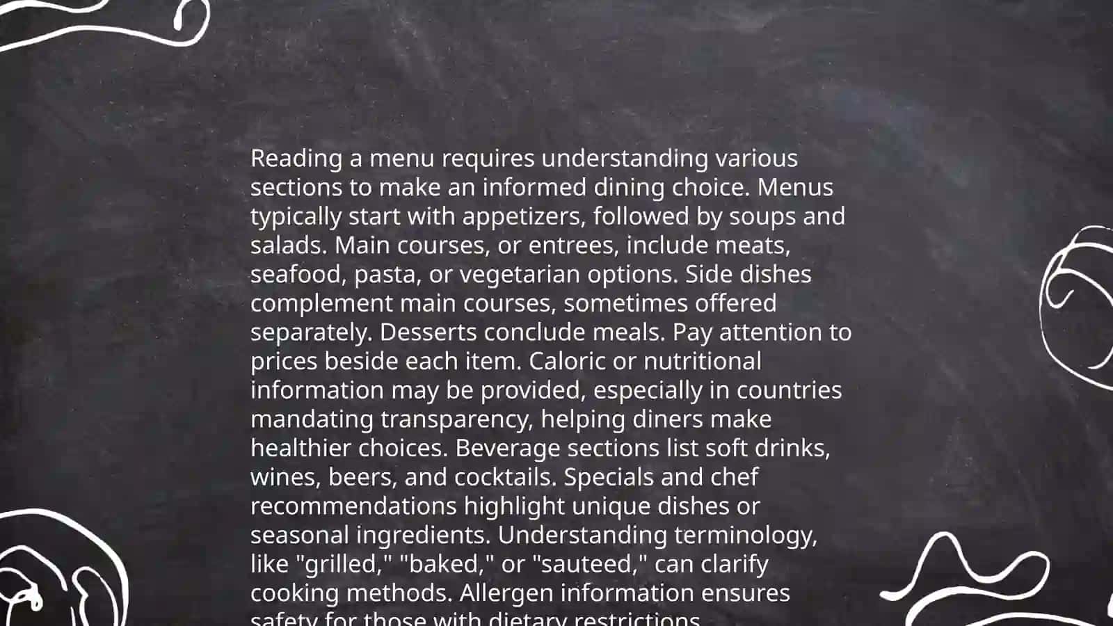 Eating out. Ordering in a restaurant 4