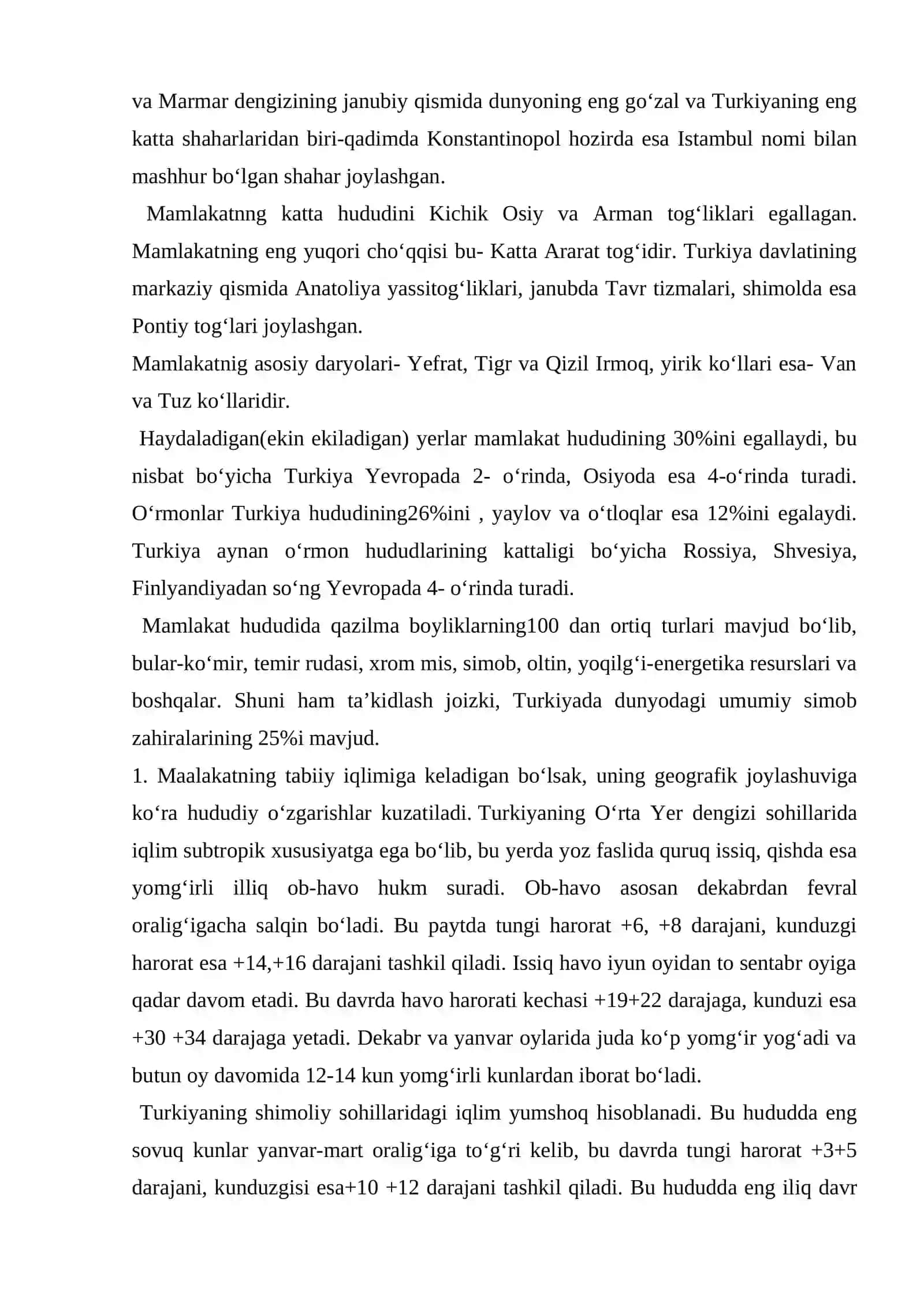 Turkiya Respublikasining iqtisodiyoti 4