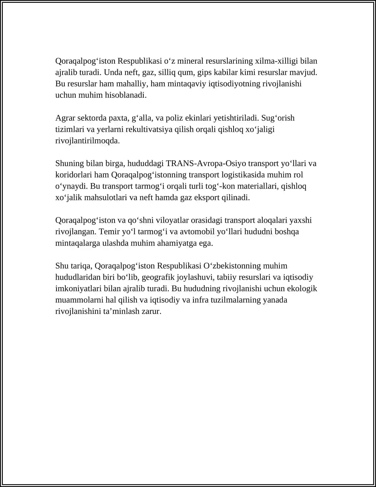 QORAQALPOGʻISTON RESPUBLIKASI 4