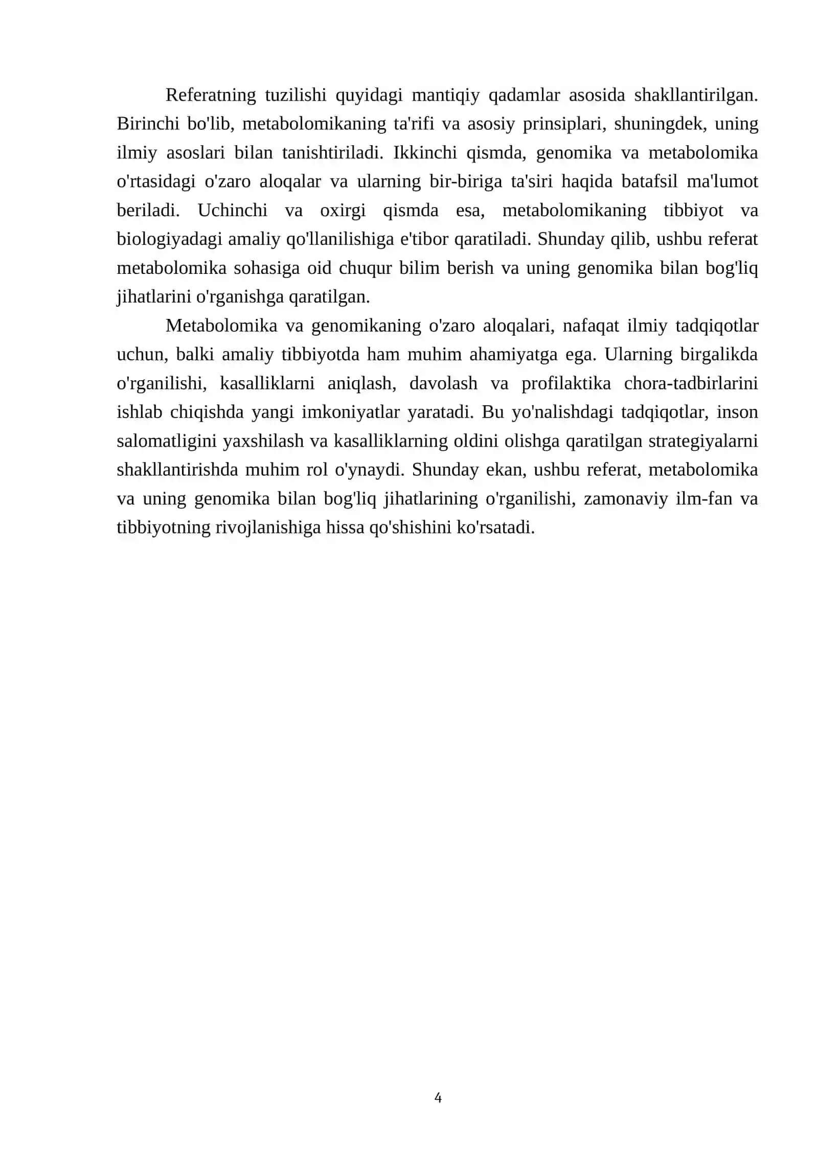 Metobolomika va uning genomika bilan bog'liqligi 4