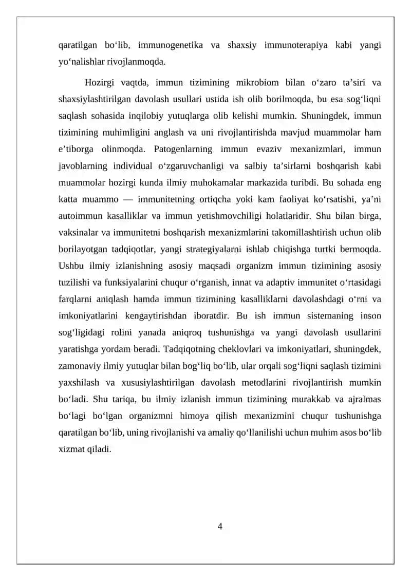 ORGANIZM IMMUN SISTEMASI 4