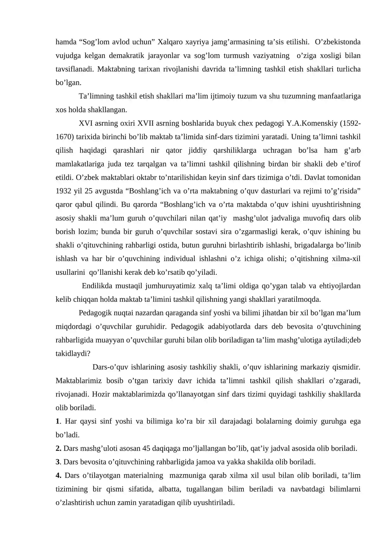 Boshlang`ich sinf darslarini tashkil etishda pеdagogik hamkorlik 4