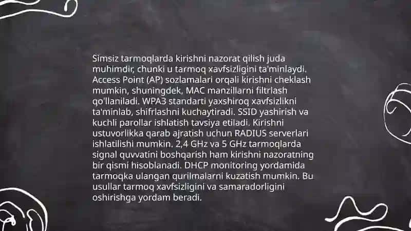 Simsiz aloqa tizimlarida axborot xavfsizligi 4