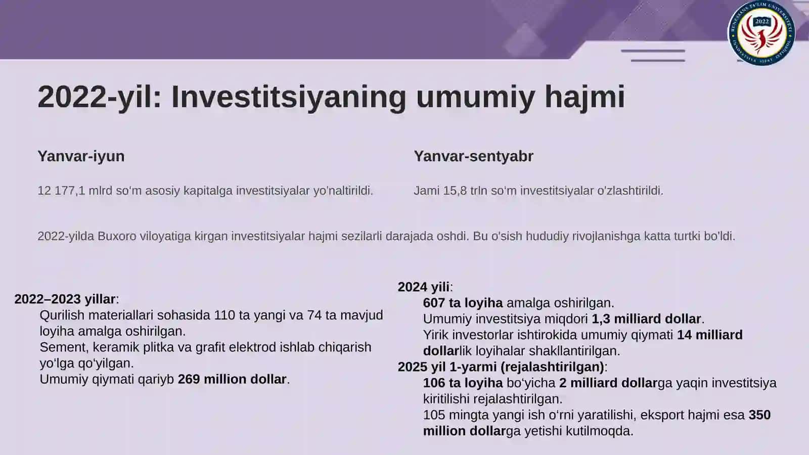 Investitsiya haqida maʼlumot 4
