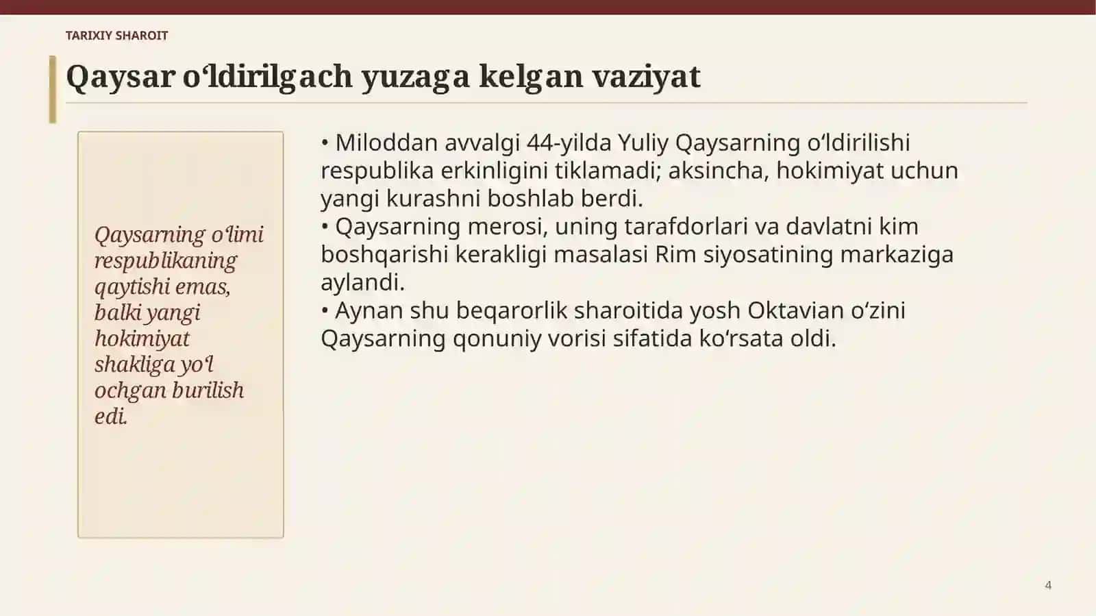 Oktavian Avgust prinsipati 4