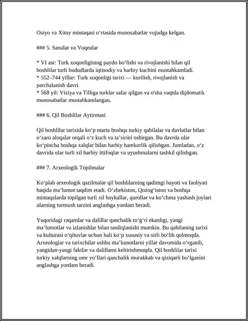 QIL BOSHLILAR SINFI 4