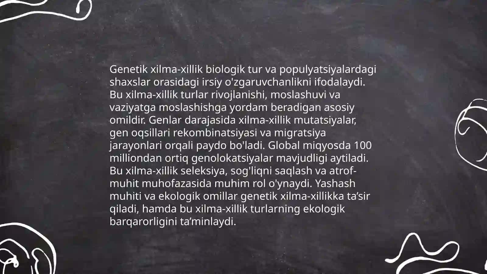 Irsiyat va atrof muhit 4