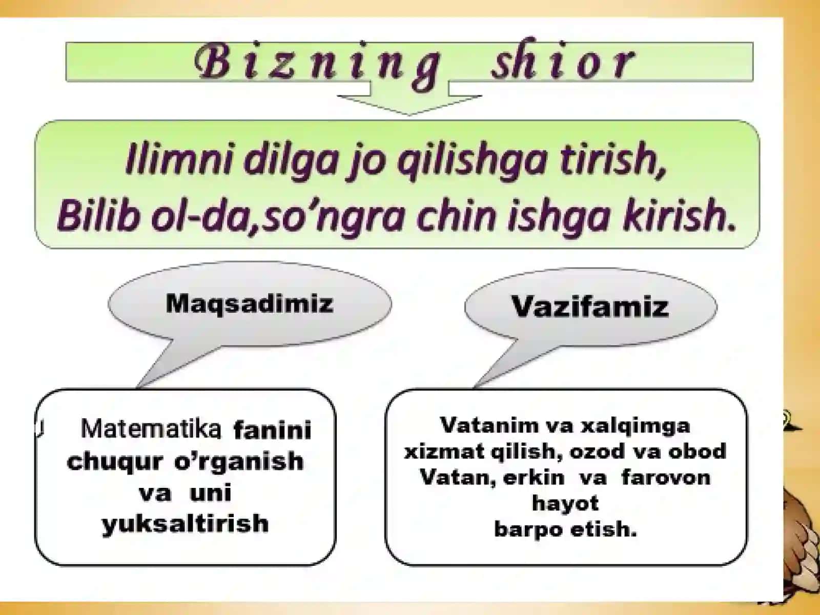 9 sonini bir xonali songa ko'paytirish va 9 ga bo'lish 4