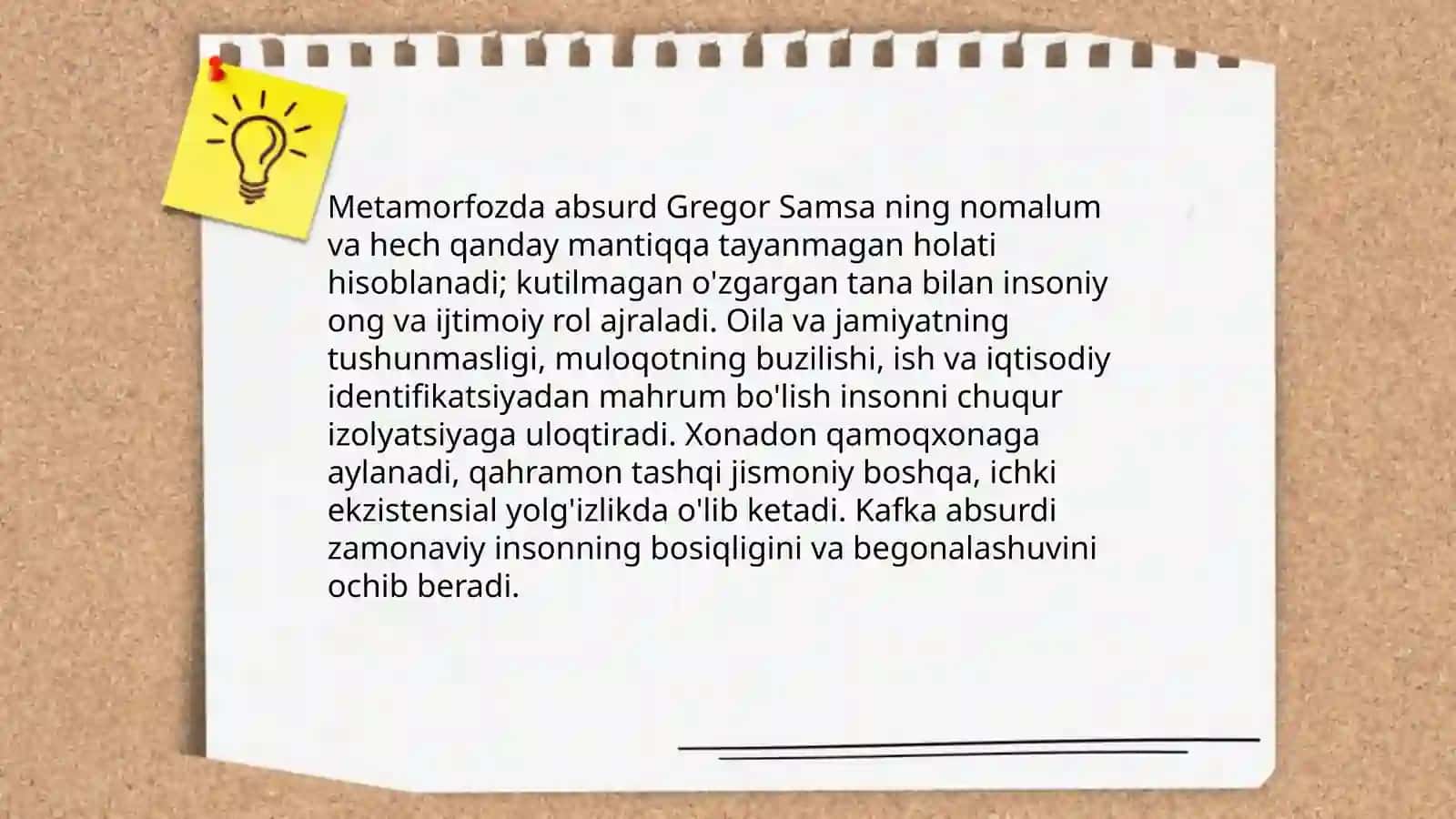 Absurd tushunchasi va Frans Kafka ijodida uning ifodalanishi 4