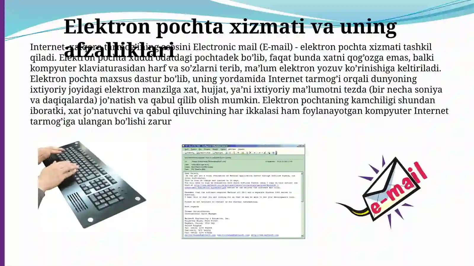 Elektronpochta va u bilan ishlash 4