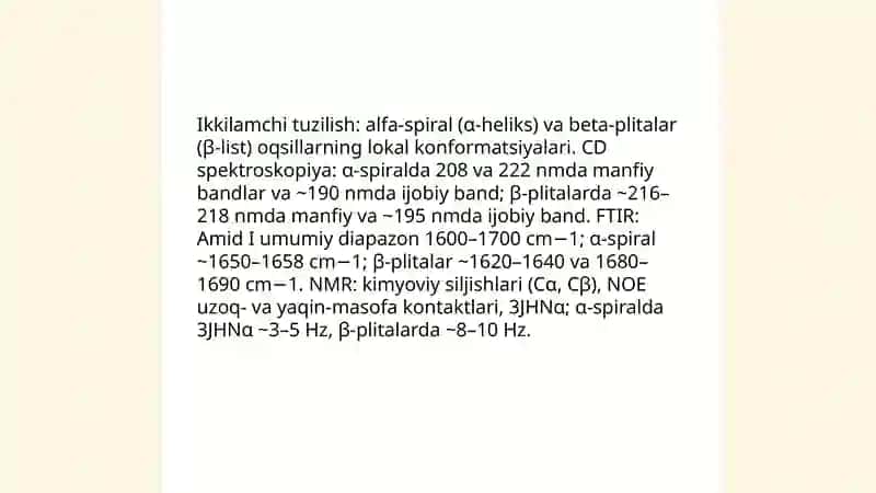Oqsillarning tuzilish darajalari 4