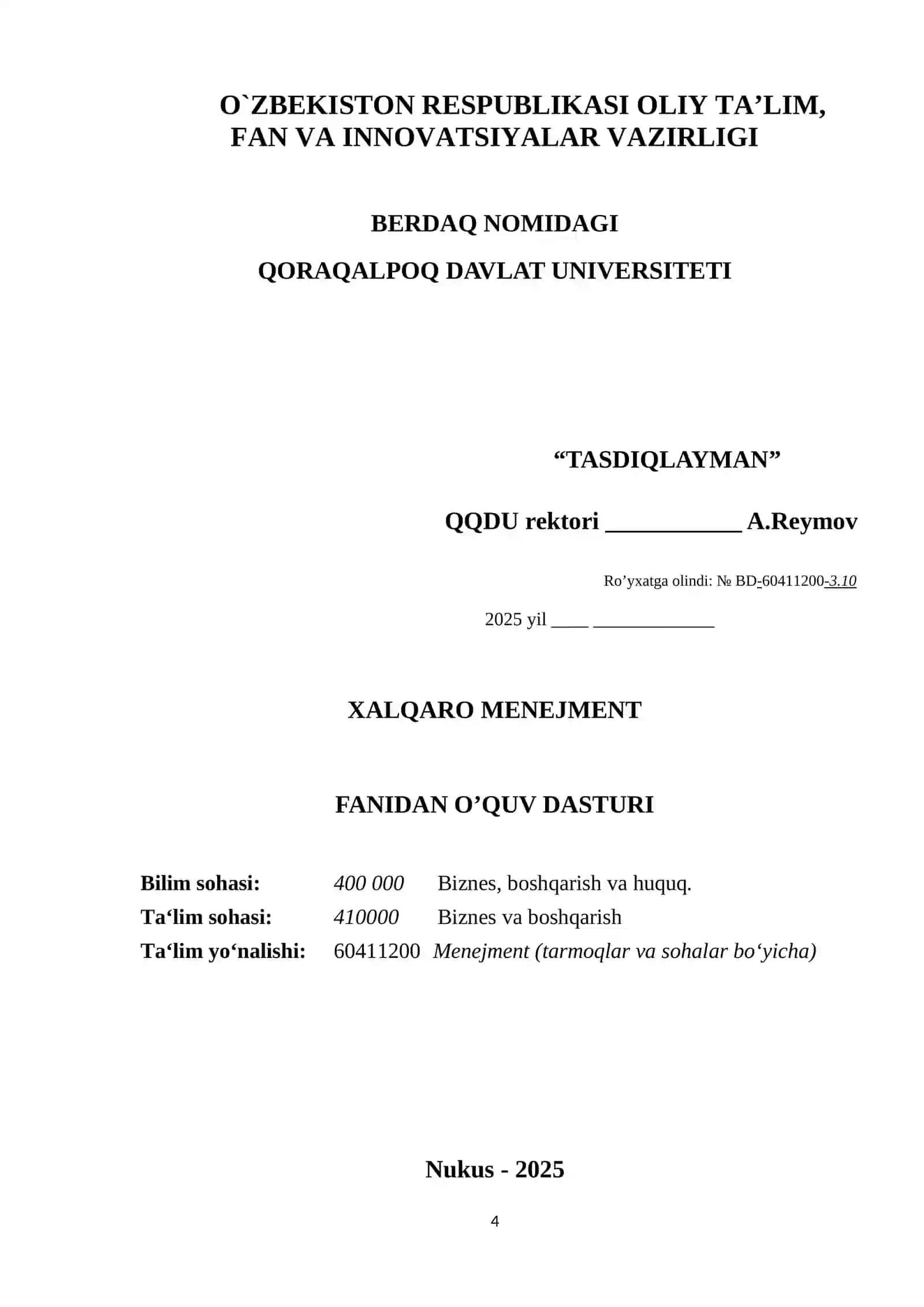 MENEDJMENT HÁM EKONOMIKA TIYKARLARÍ 4