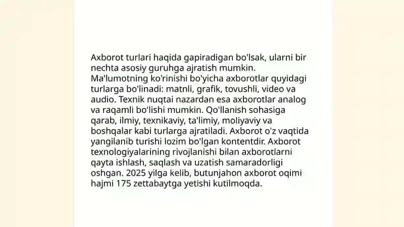 Axborot tushunchasi 4