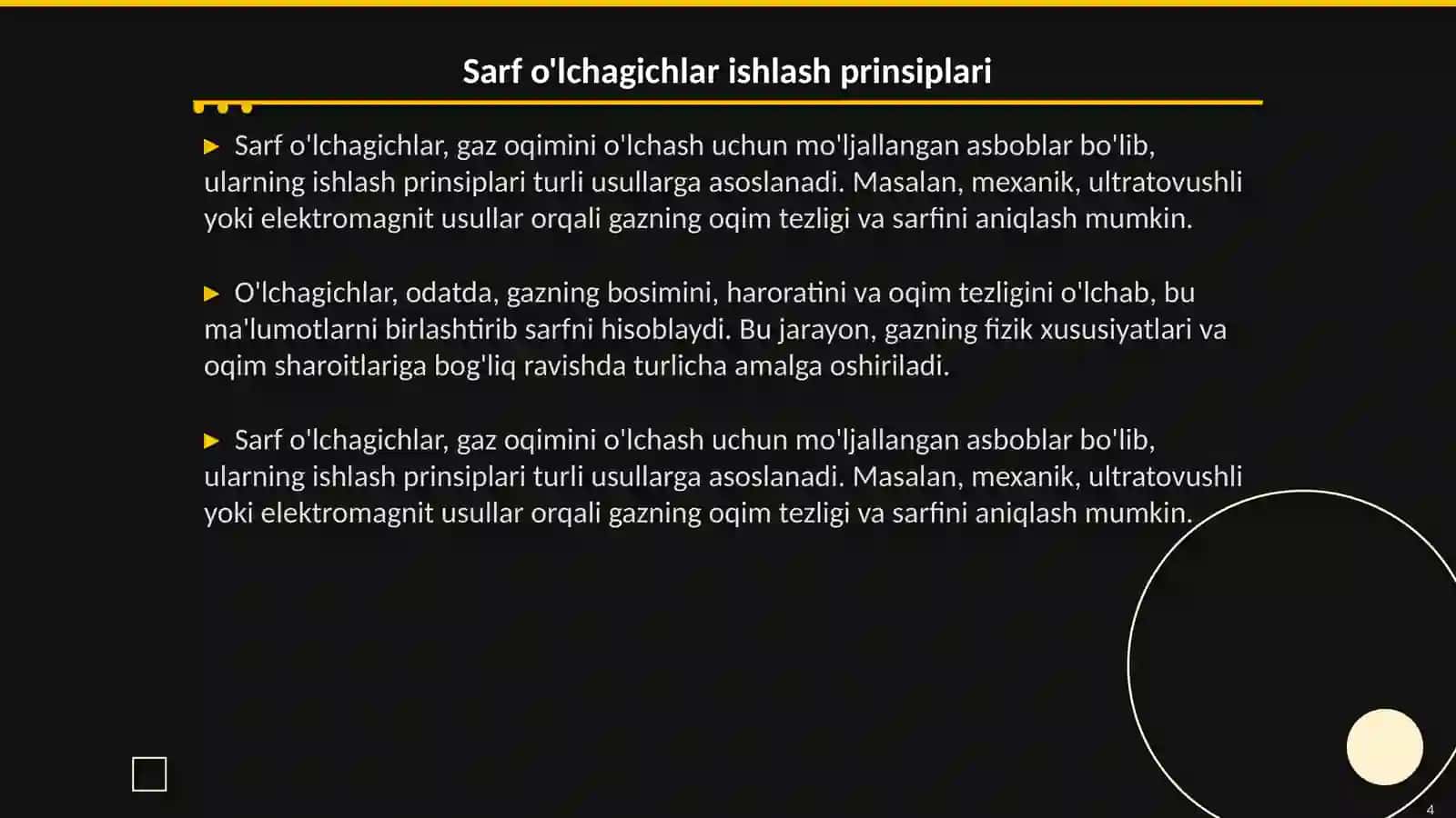 Gazning kritik oqimining sarf o'lchagichlar 4