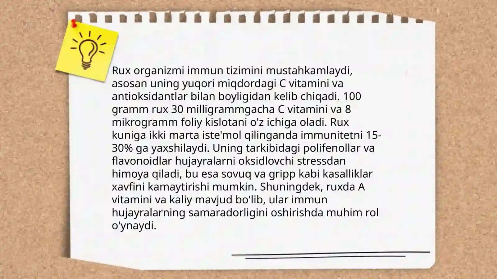 Ruxning organizmdagi ahamiyati 4