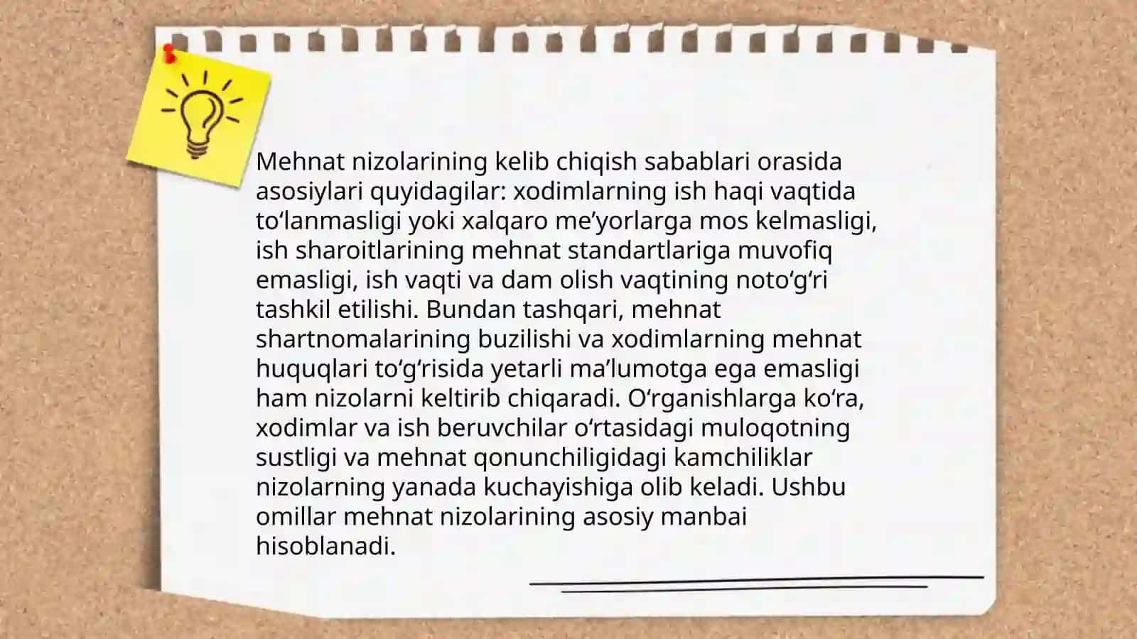 Mehnat nizolarining tipologiyasi 4