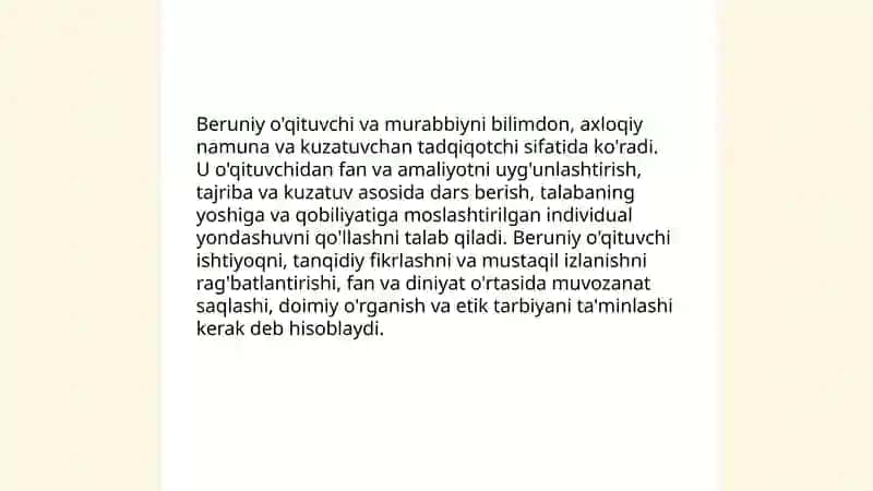 Abu Rayhon Beruniyning pedogogik qarashlari 4