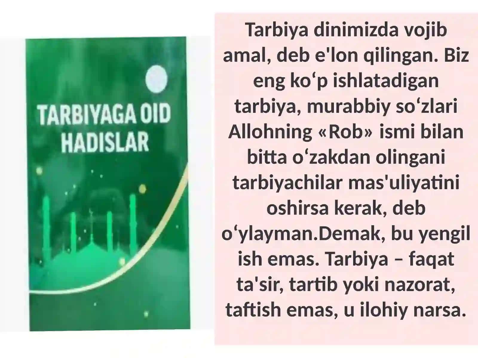 HadisiSharifdata'lim-tarbiyaningyoritilishi 4