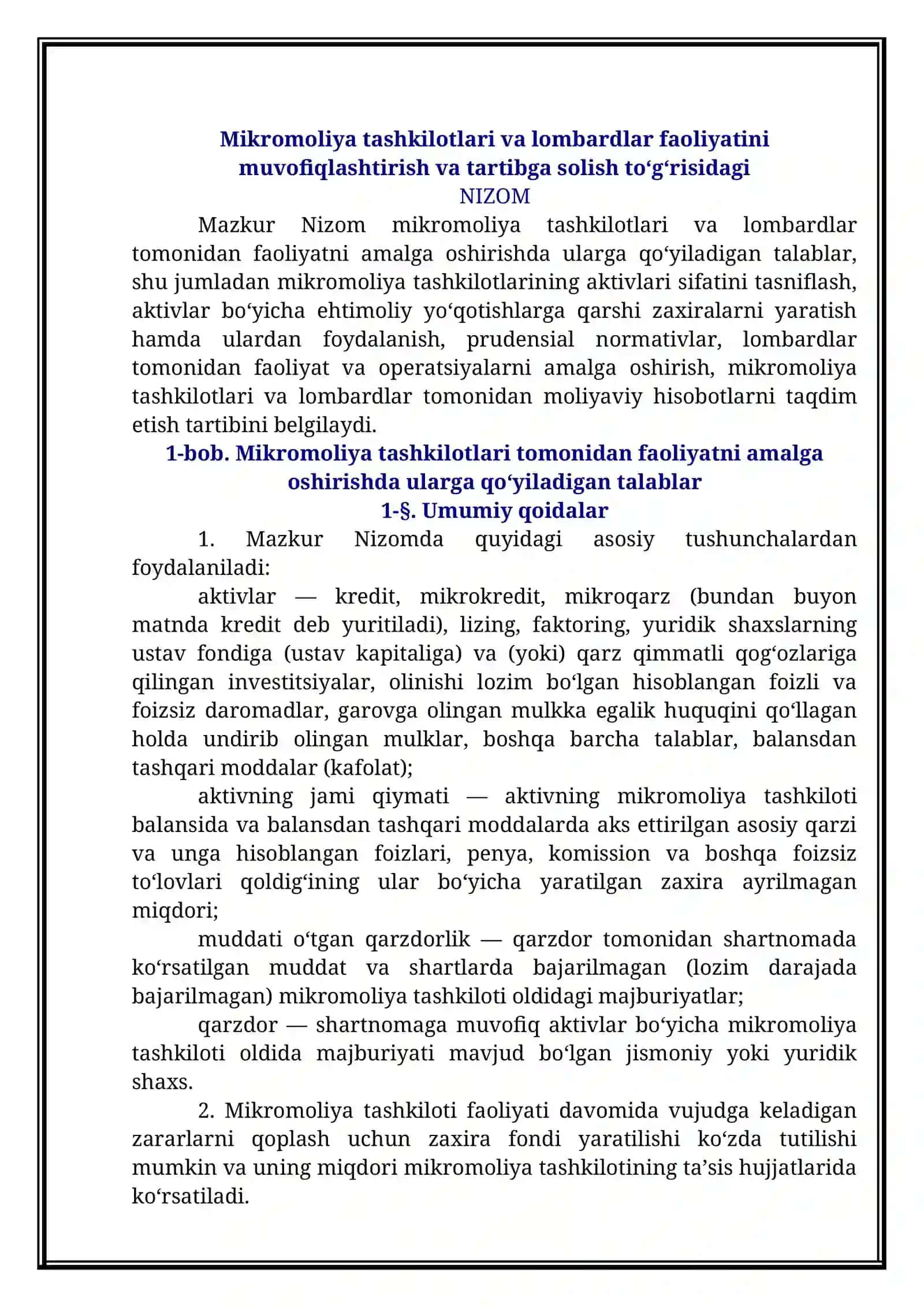 Mikromoliya tashkilotlari asosiy faoliyati 4