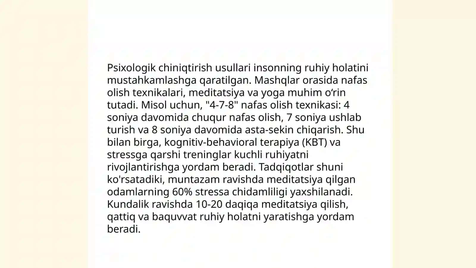 Organizmni chiniqtirish usullari 4
