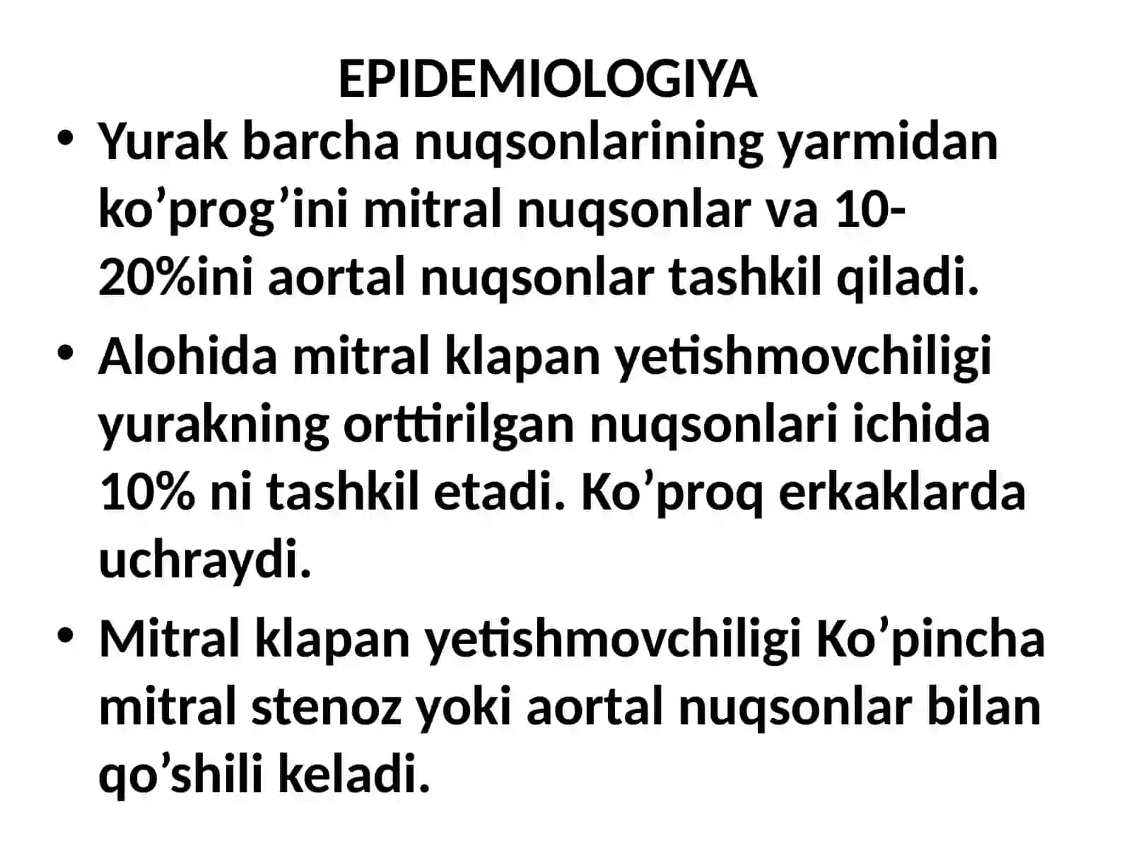 Yurak orttirilgan nuqsonlari 4