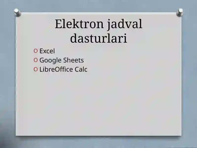 Elektron jadvalni loyihalash 4