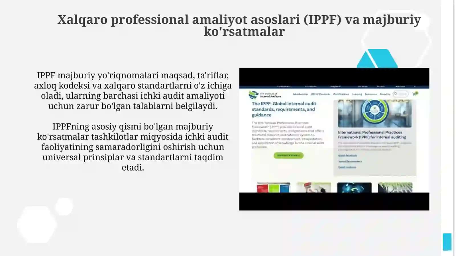 Ichki auditning xalqarostandartlari 4