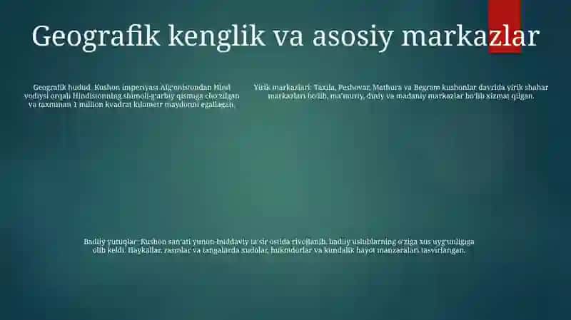 Kushon Podsholigi Davri Madaniyati Va SanʼAti 4