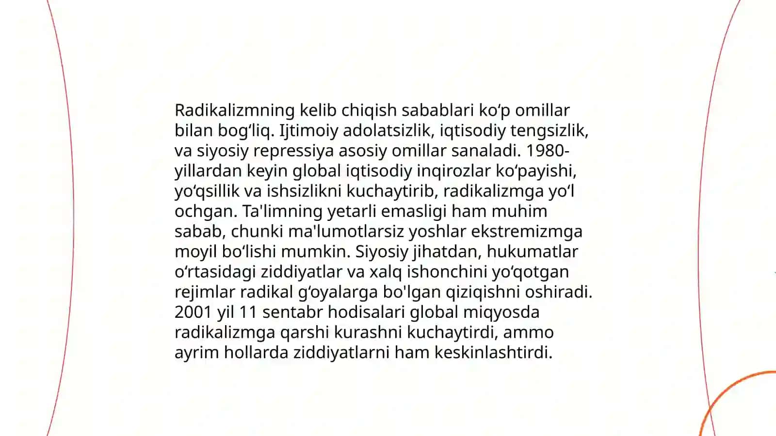 Diniy fundamentalizm,radikalizm va terrorizm xavfsizlikka tahdid 4