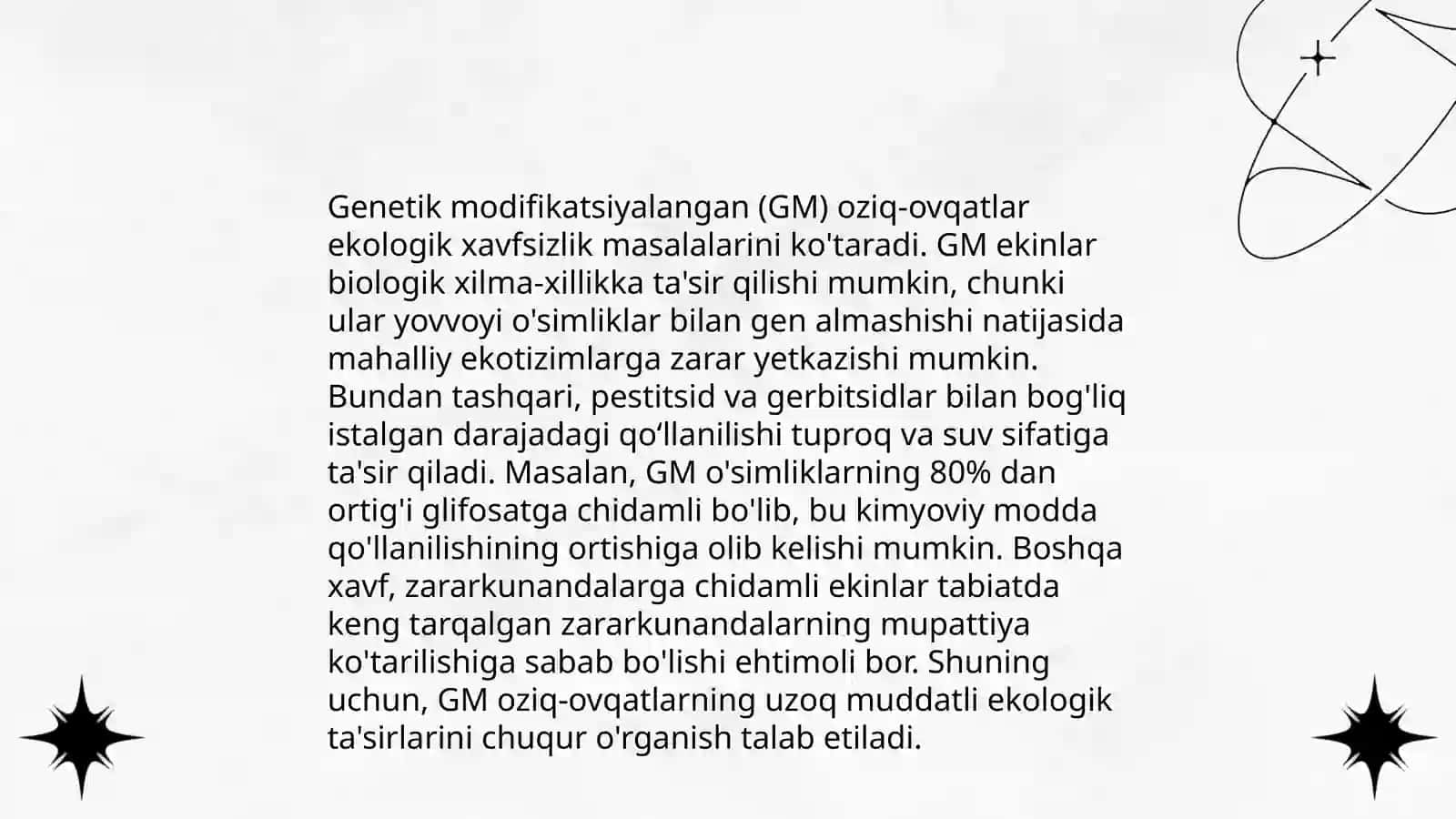 GMO ga qarshi kurashish muammolari 4