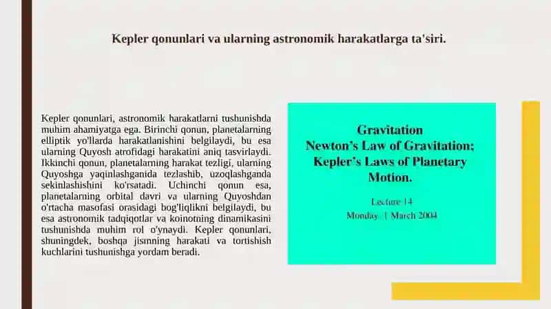 Mаrkаziy mаydondаgi hаrаkаt. Nyutonning butun olаm tortishish qonuni. Mаydon 4