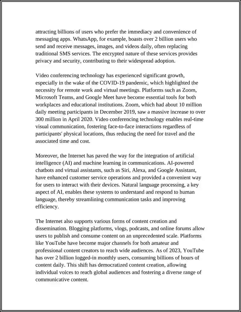 The Role of Internet in Modern Communication 4