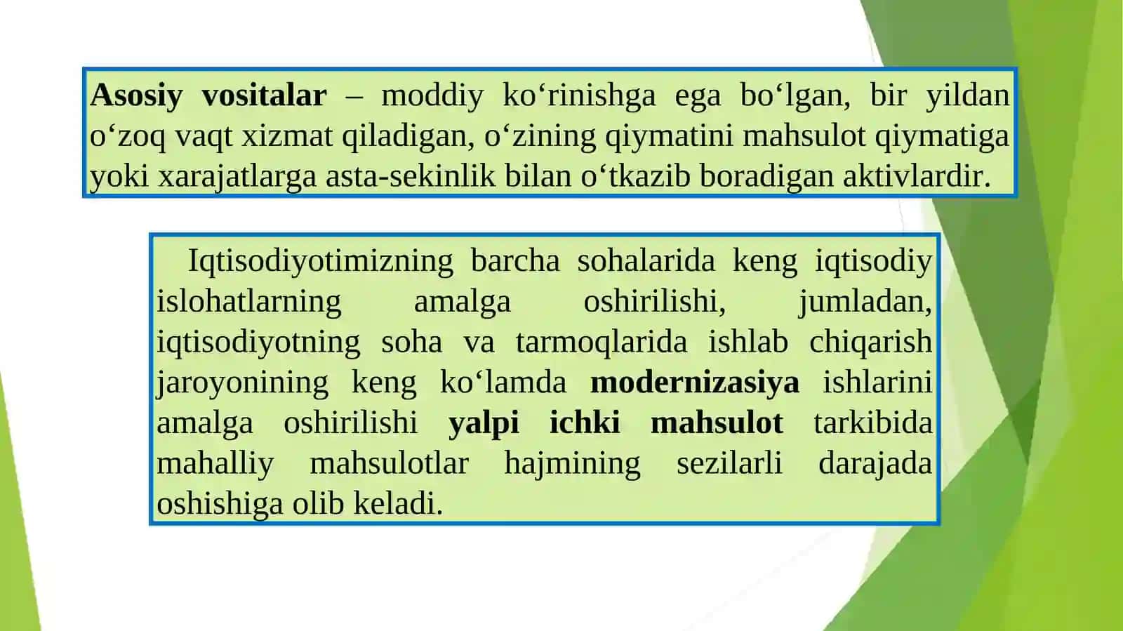 Asosiy vositalar tahlili 4