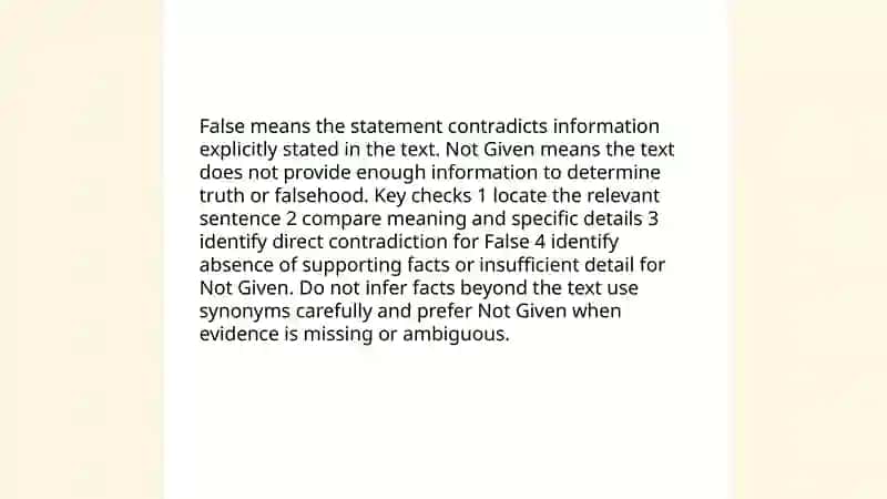 True/False/Not Given questions 4