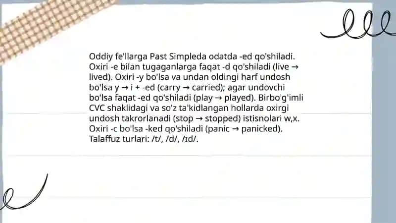 Past Simple 4