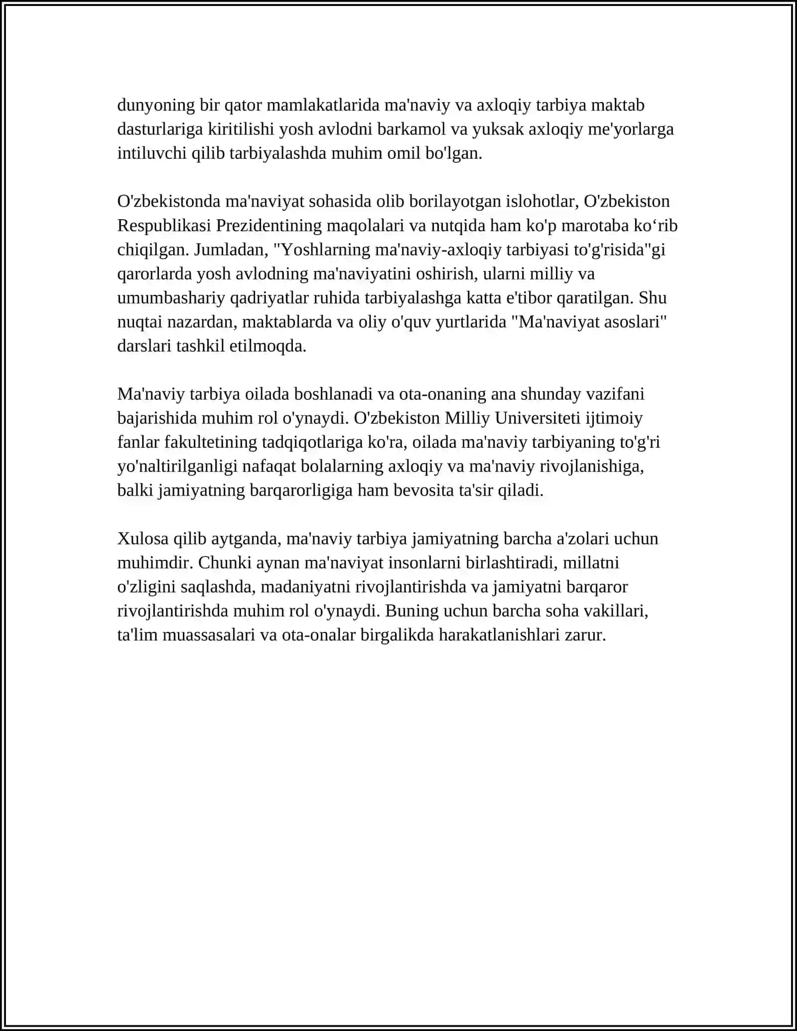 UZLIKSIZ MANAVIY TARBIYA KONSEPSIYASI 4
