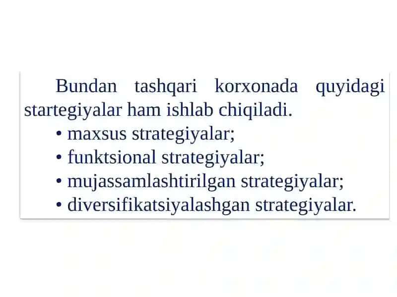 Strategik Rejalashtirish va Boshqarish 4