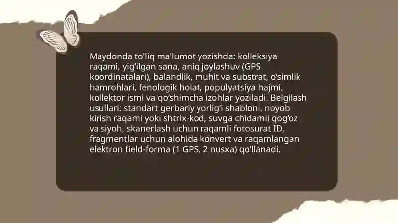 Gerbariy tayyorlash va tayyorlash usullari 4