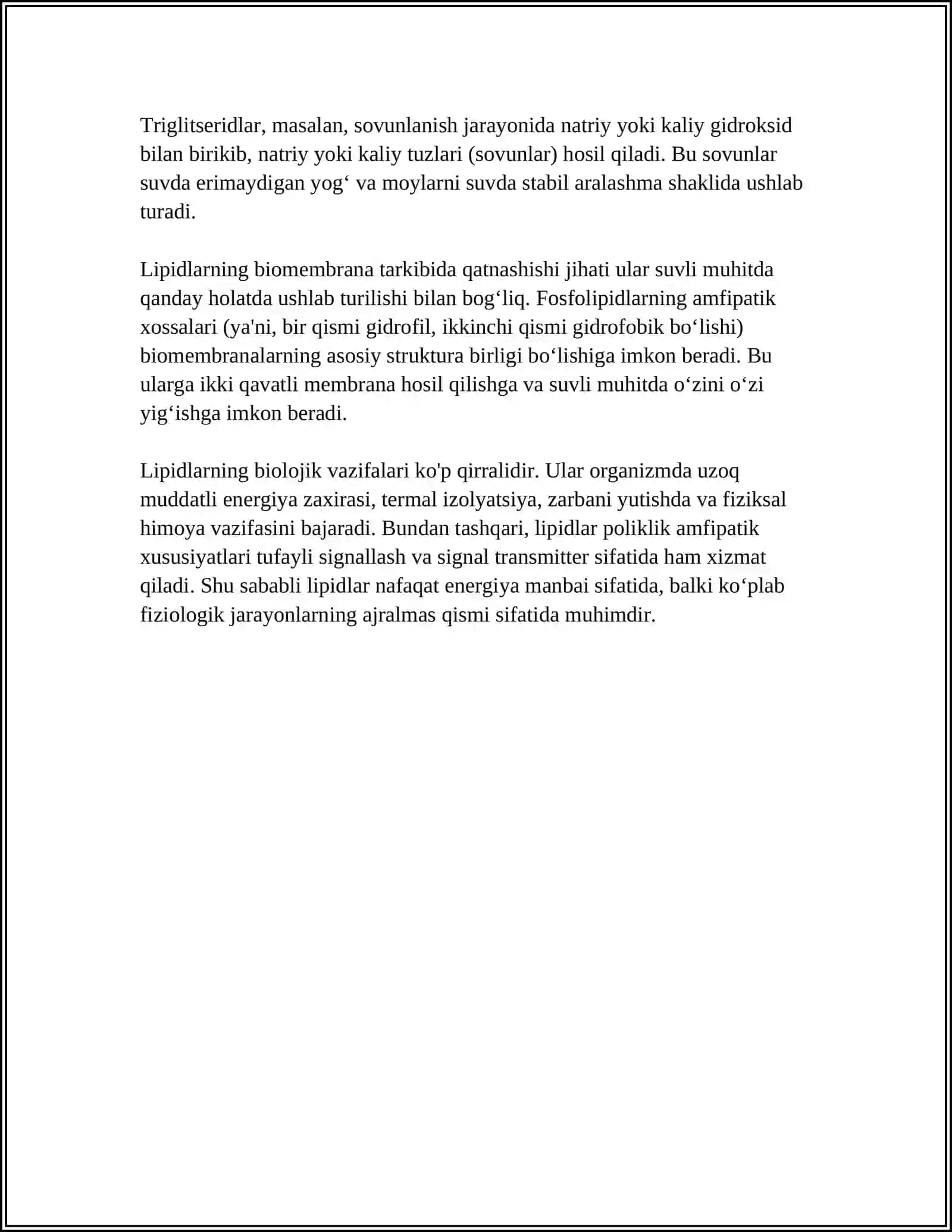 LIPIDLAR,SOVUNLANUVCHI LIPIDLAR 4