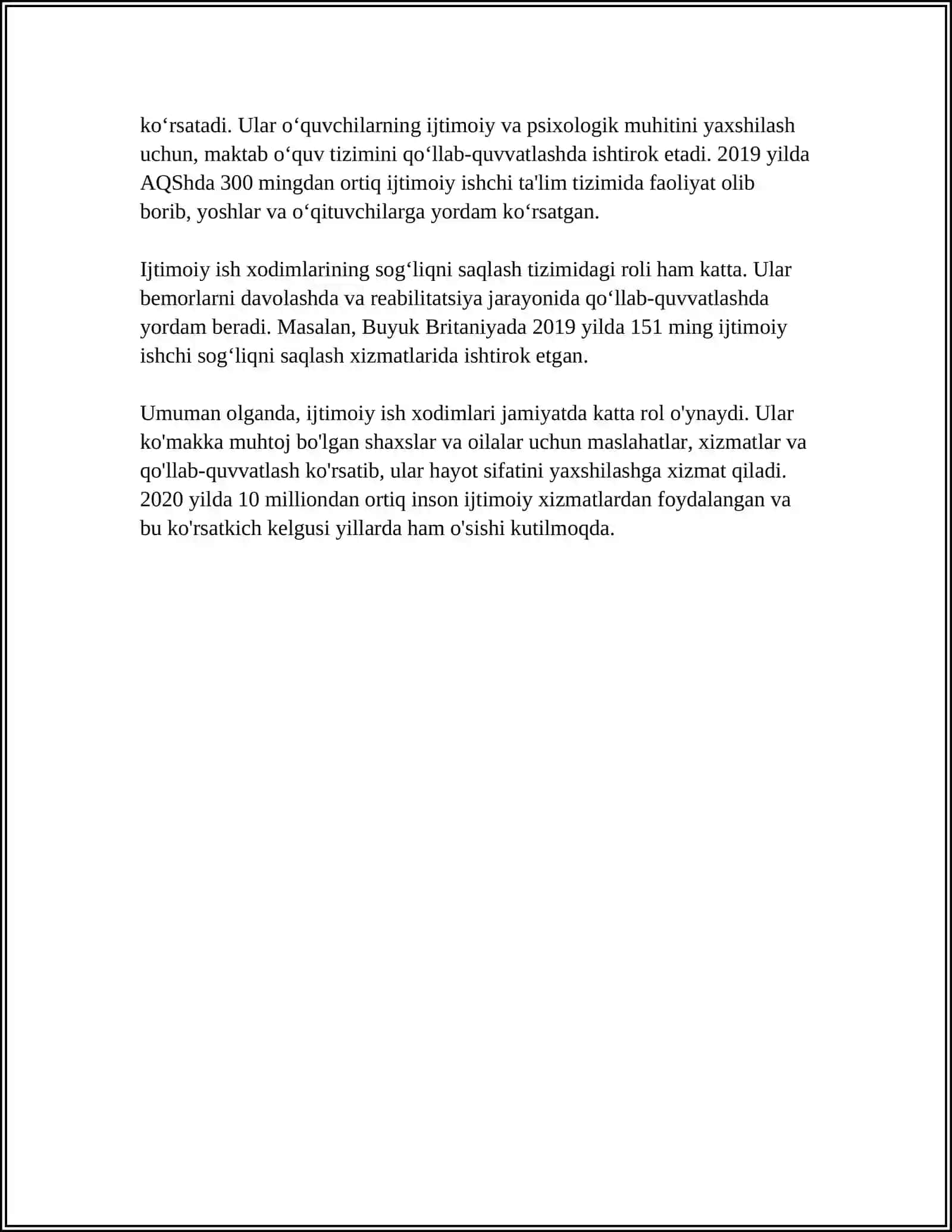 IJTIMOIY ISH XODIMI PSIXOGRAMMASI VA KASBIY KOMPETENTLIK 4