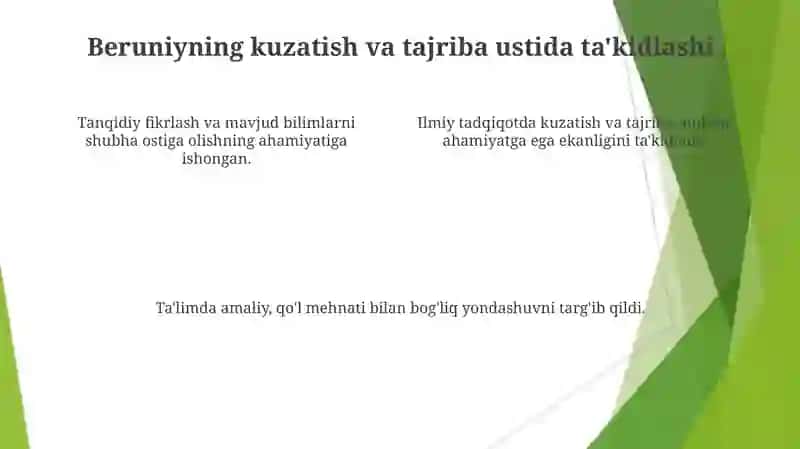 Aburayhon Beruniy ta'lim tarbiyaviy qarashlari 4